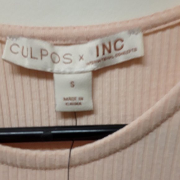 NWT Culpos x INC Nude Blush Tank Ribbed Maxi Dress Size Small **A** - Picture 4 of 6